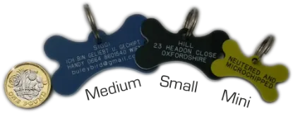 Picture of Bone Plastic Dog Tags 