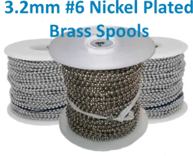 3.2mm Ball chain Nickel over brass 