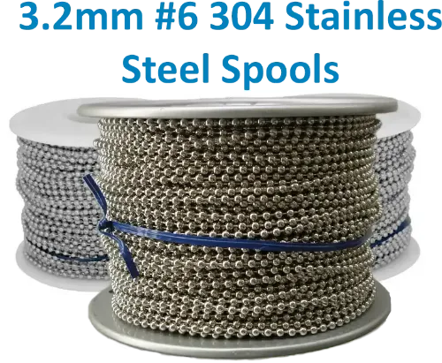 3.2mm Ball chain stainless steel spool