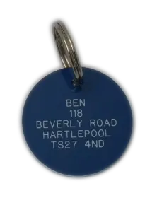 Picture of Round Plastic Pet Tag (Large)