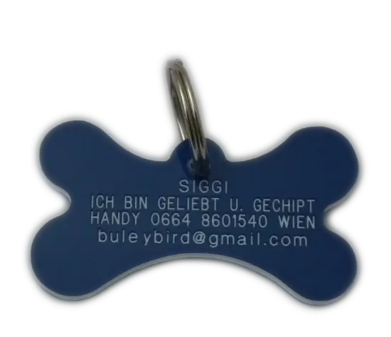 Plastic bone dog tags 