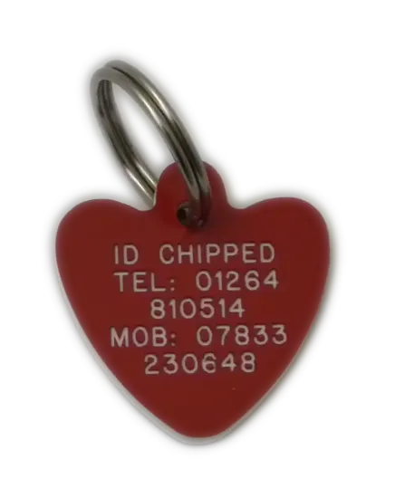 Picture of Plastic Heart Dog Tag (Medium)