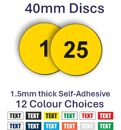 Picture of 40mm Plastic Self-Adhesive Discs