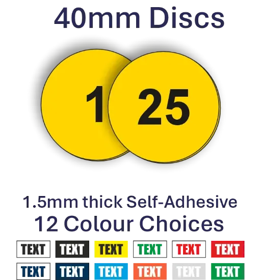 Picture of 40mm Plastic Self-Adhesive Discs