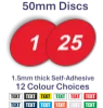 Picture of 50mm Plastic Self-Adhesive Discs