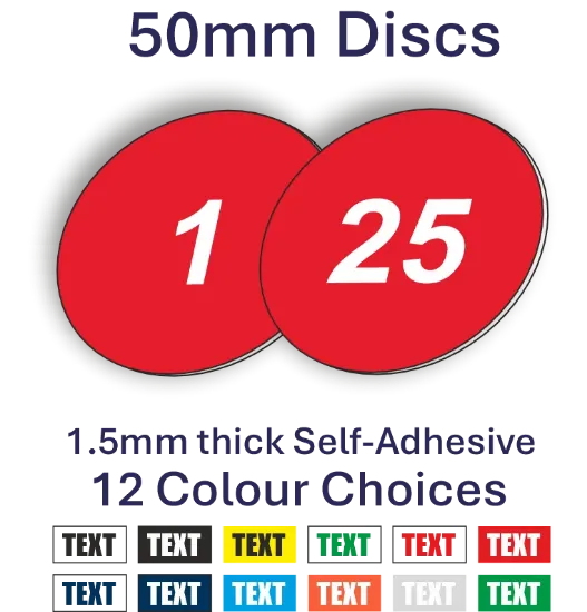 Picture of 50mm Plastic Self-Adhesive Discs