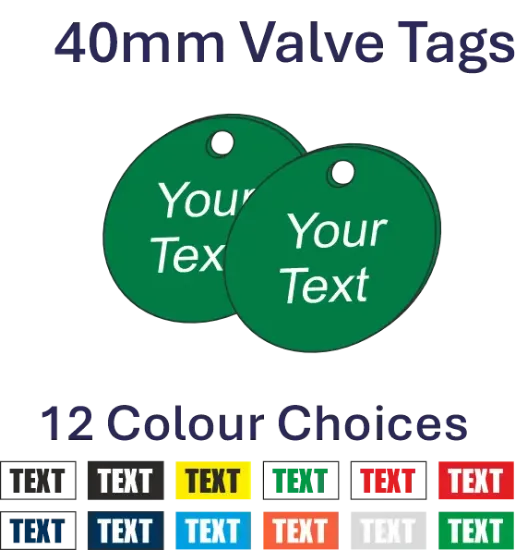 Picture of 40mm dia. Customised Traffolite Valve Tags