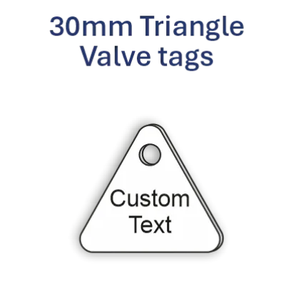 Picture of 30mm Triangle Traffolite Plastic Valve Tags 