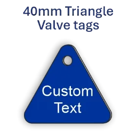 Picture of 40mm Triangle Traffolite Plastic Valve Tags