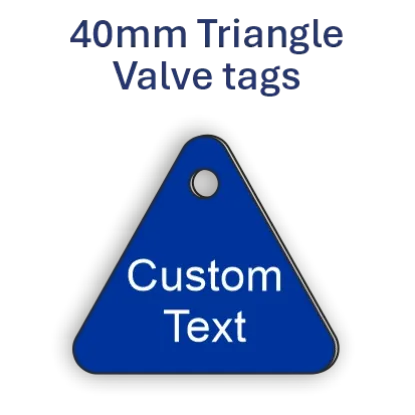 Picture of 40mm Triangle Traffolite Plastic Valve Tags