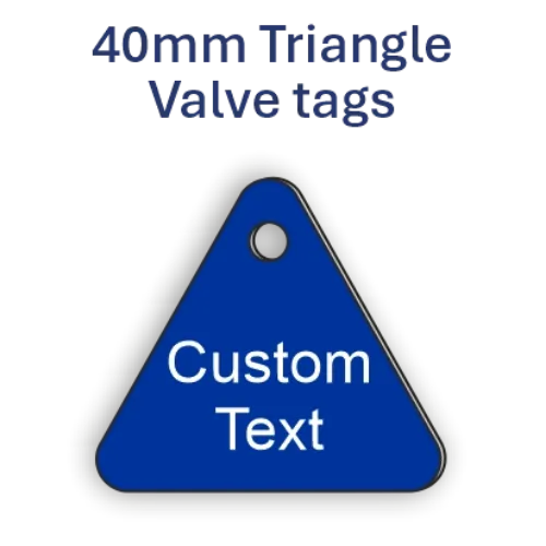 Picture of 40mm Triangle Traffolite Plastic Valve Tags