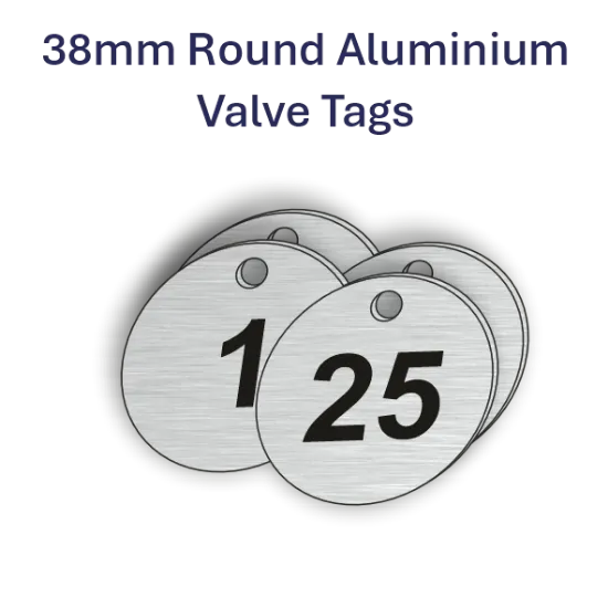 Picture of 38mm  Anodised  Aluminum Valve Tags 25 Pack