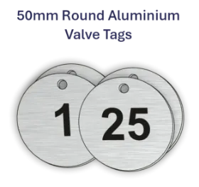 Picture of 50mm  Anodised  Aluminum Valve Tags 25 Pack