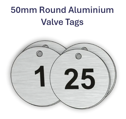 Picture of 50mm  Anodised  Aluminum Valve Tags 25 Pack