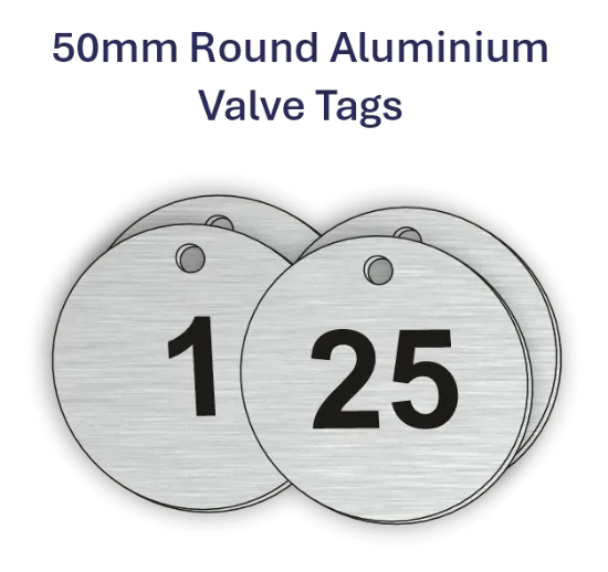 Picture of 50mm  Anodised  Aluminum Valve Tags 25 Pack