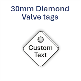 Picture of 30mm Diamond Traffolite Plastic Valve Tags