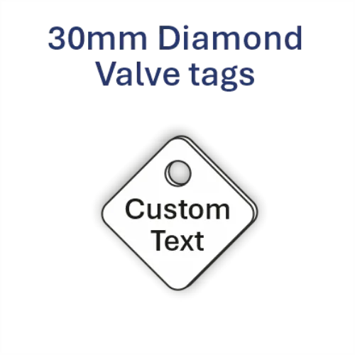 Picture of 30mm Diamond Traffolite Plastic Valve Tags