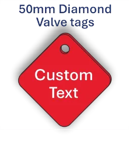 Picture of 50mm Diamond Traffolite Plastic Valve Tags