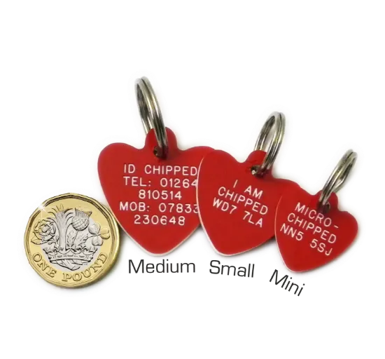 Picture of Heart Plastic Dog Tags