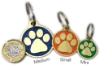 Paw-Styled Brass Dog Tag Engraved