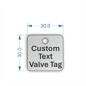 Picture of 30mm dia. Square Aluminum Valve Tags