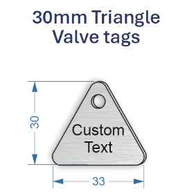 Picture of 30mm dia. Trangle Aluminum Valve Tags 