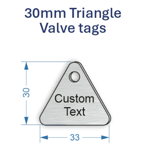 Picture of 30mm dia. Trangle Aluminum Valve Tags 