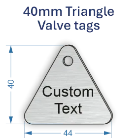 Picture of 40mm dia. Trangle Aluminum Valve Tags 