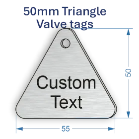 Picture of 50mm dia. Trangle Aluminum Valve Tags