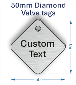 Picture of 50mm Diamond Aluminum Valve Tags