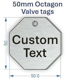 Picture of 50mm Octagon Aluminum Valve Tags