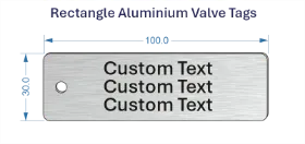 Picture of 100x30mm Aluminium Valve Tags 