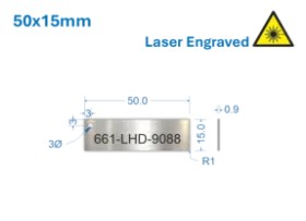 Picture of 50x15mm Laser Engraved  Stainless Steel Valve Tags 