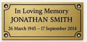 Picture of Brass Bench plaques 230x65mm