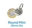 Picture of Stainless Steel Round Dog ID Tag (Mini)