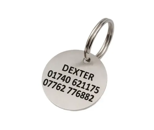 Picture of Stainless Steel Round Dog ID Tag (Small)