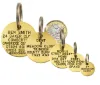 Picture of Small Round Brass Pet Tag 