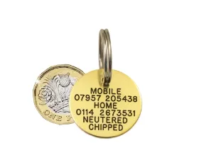 dog tags 27mm brass