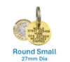 Picture of Small Round Brass Pet Tag 