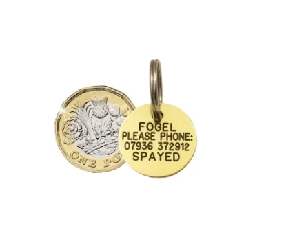 Picture of Mini Round Brass Pet Tag
