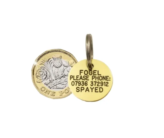 Picture of Mini Round Brass Pet Tag