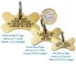 Picture of Brass Bone Pet ID Tag (Medium )