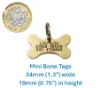 Picture of Brass Bone Pet ID Tag (Mini)