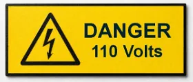 Picture of Danger label 110V