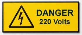 Picture of Danger label 220V