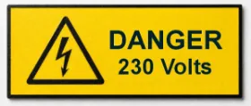 Picture of Danger label 230V