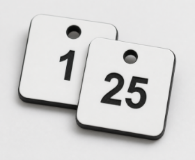 Picture of 30mm Sqaure Traffoyte Plastic Valve Tags