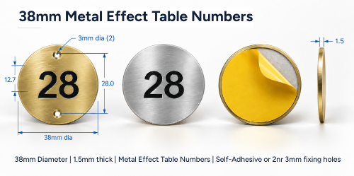 Picture of 38mm Metal Effect Table Numbers